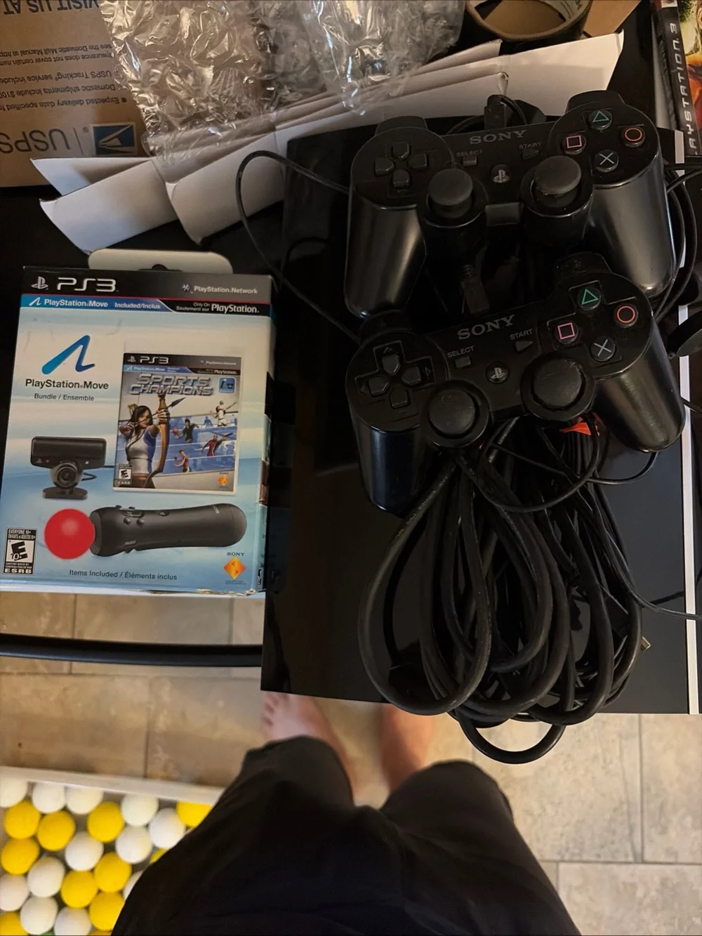 Sony PlayStation 3 Fat Console Bundle | 2 OEM Controllers | Move Bundle